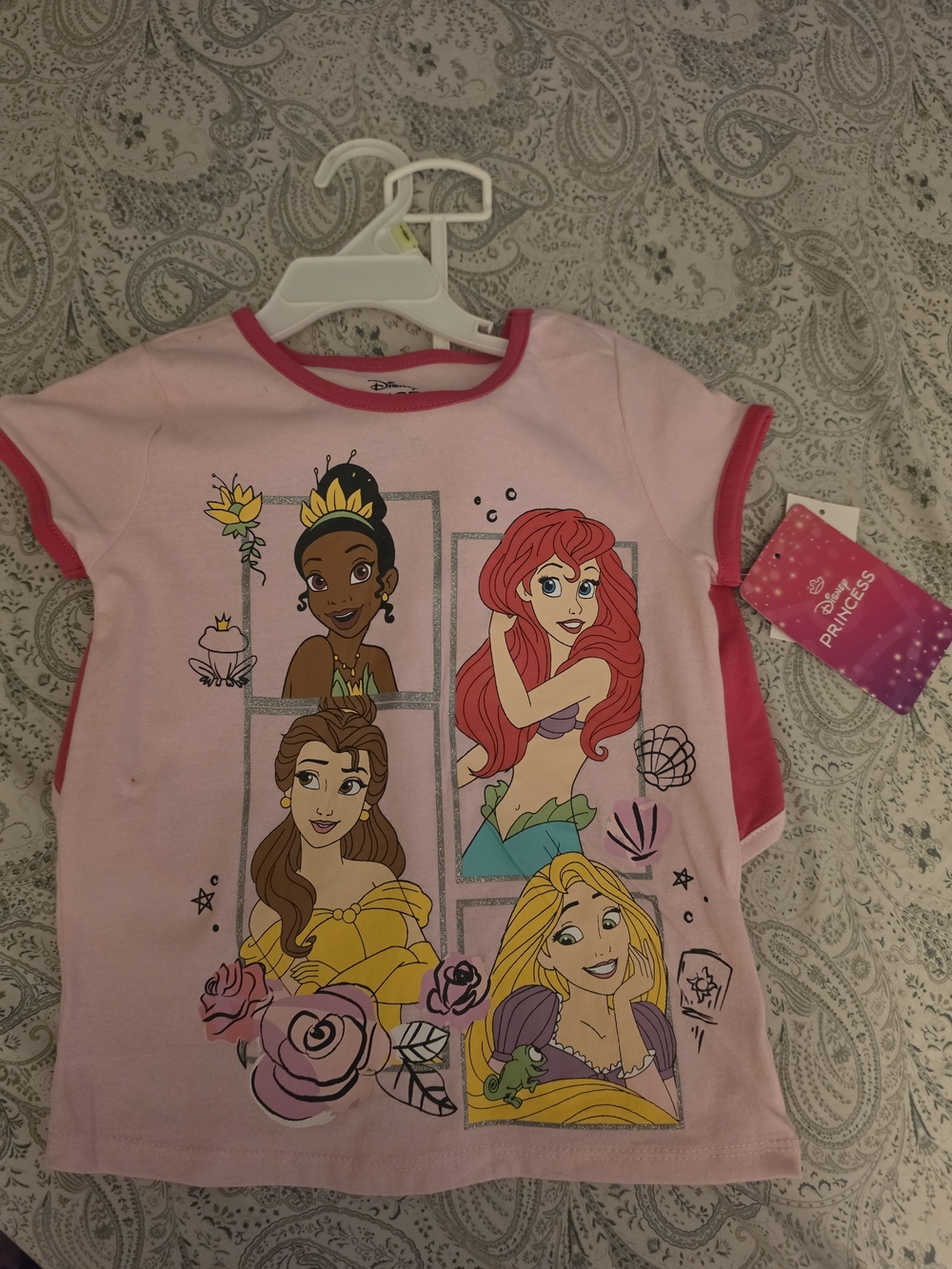 Disney Princess Pink Girls' Short Sleeve Tee